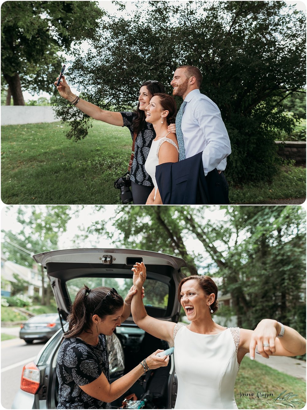 Selfie With The Bride And Groom -- And Me Coming In Handy With Some Last Minute Deo Help! Thanks To Arielle Thomas For The Photos &Amp;Lt;3