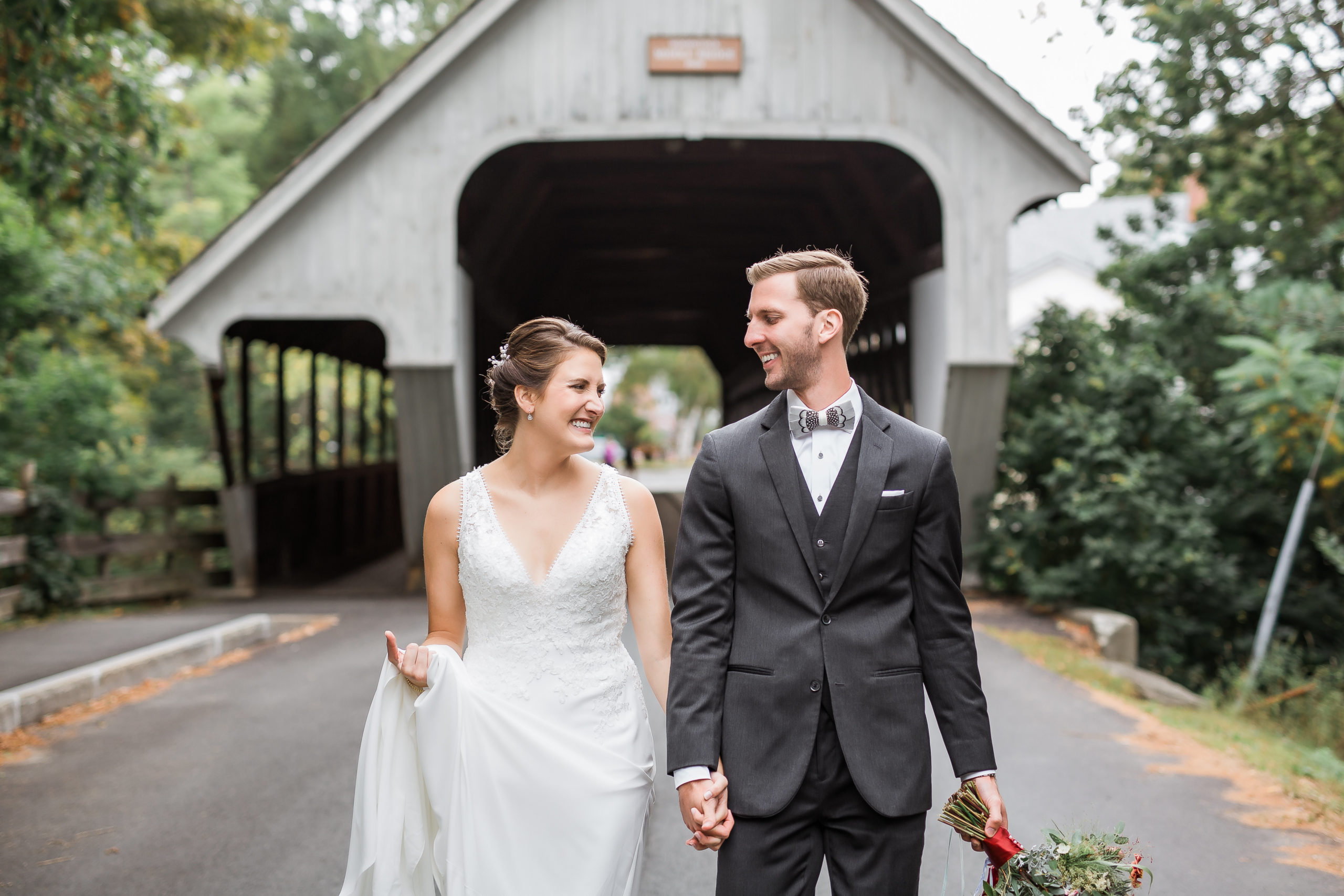 Lindsey And Ryan At Their Woodstock Vermont Wedding.