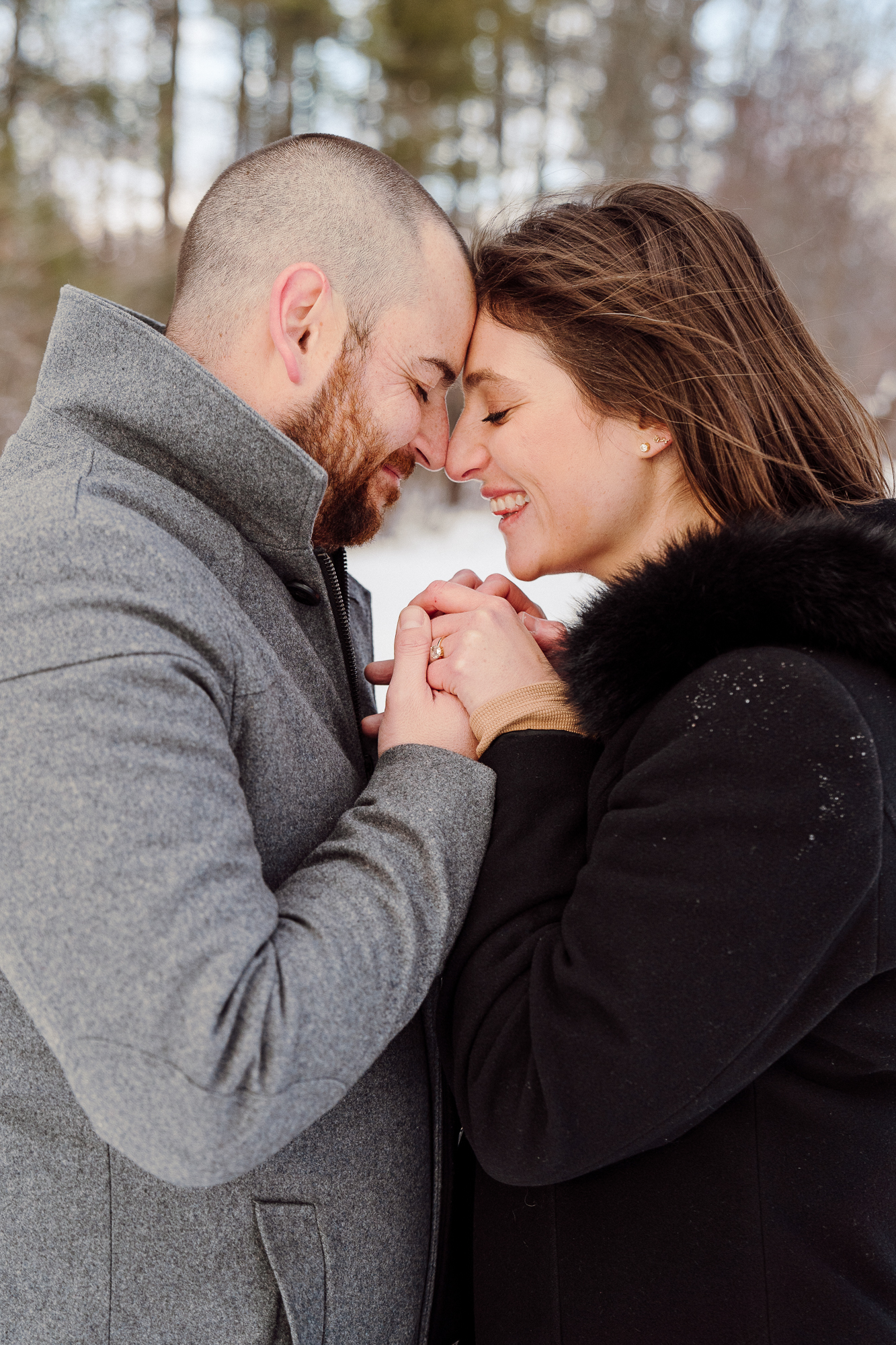 Vermont Winter Engagement Photography Ashley And Mike