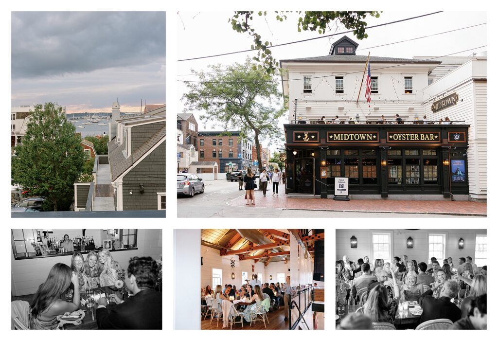 E And M'S Wedding Rehearsal Dinner Photography Captured At Midtown Oyster Bar In Newport, Rhode Island